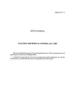 taxation (reciprocal powers) act, 1989
