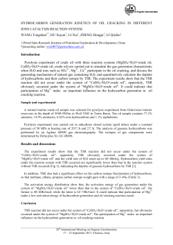 HYDROCARBON GENERATION KINETICS OF OIL