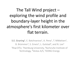 The Tall Wind project &ndash; exploring the wind profile and