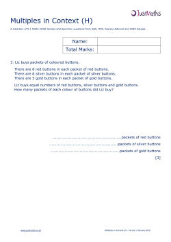 Multiples in Context (H)