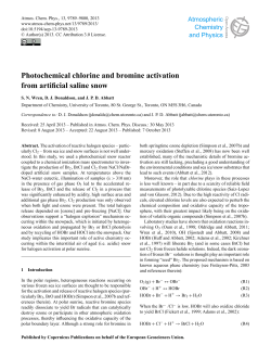 Photochemical chlorine and bromine activation from artificial saline
