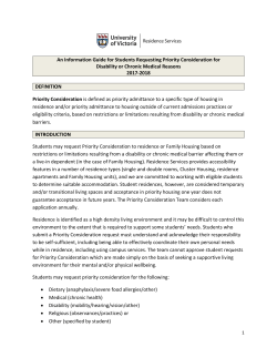 Priority Consideration - University of Victoria