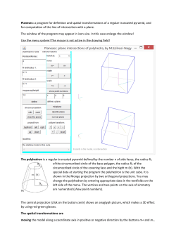 Planesec: a program for definition and spatial transformations of a