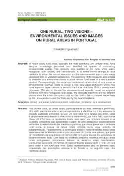 ONE RURAL, TWO VISIONS &ndash; ENVIRONMENTAL ISSUES AND