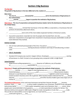 Big Business Notes