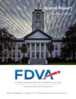2015 Annual Report - Florida Department of Veterans` Affairs