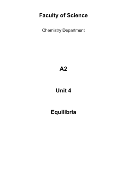 A2 Equilibria - Lymm High Sixth Form