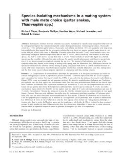 Species-isolating mechanisms in a mating system with male mate
