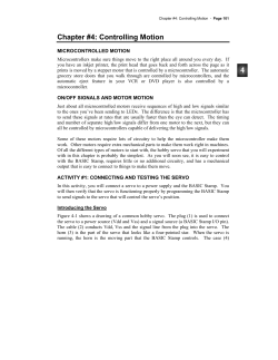 Chapter #4: Controlling Motion