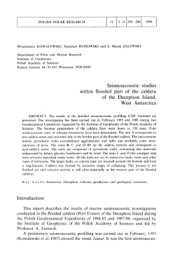 Seismoacoustic studies within flooded part of the caldera of the