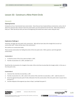 Lesson 32: Construct a Nine-Point Circle