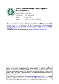 Human Fertilisation and Embryology Bill