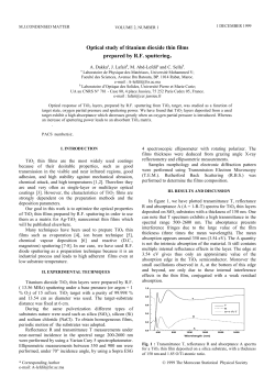 Optical study of titanium dioxide thin films prepared by RF