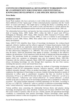 CONTINUOUS PROFESSIONAL DEVELOPMENT WORKSHOPS