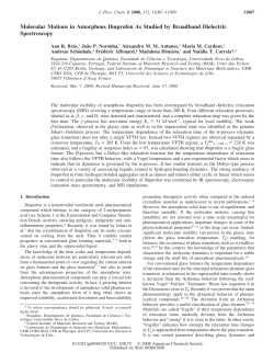Molecular Motions in Amorphous Ibuprofen As