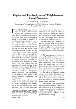 Physics and Psychophysics of Weightlessness Visual Perception