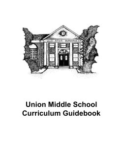 Union Middle School Curriculum Guidebook