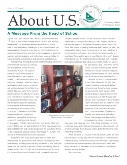 Read this issue. - The Unquowa School