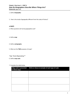 Key Issue 1: Distribution and Maps