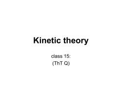Kinetic theory