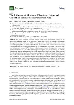 The Influence of Monsoon Climate on Latewood Growth of