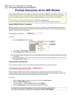 Paper Grading with MS Word