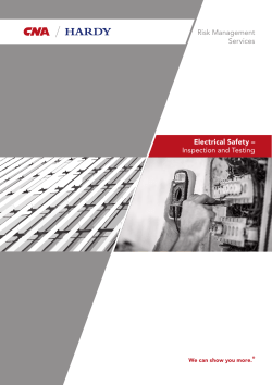 Risk Management Services Electrical Safety &ndash; Inspection and Testing