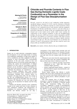 Chloride and Fluoride Contents in Flue Gas During Domestic Lignite