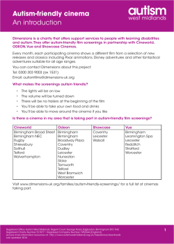 Autism-friendly cinema