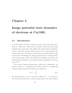 Chapter 3 Image potential state dynamics of - diss.fu