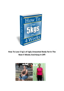 How to lose 5 kg in 4 weeks - PAGES