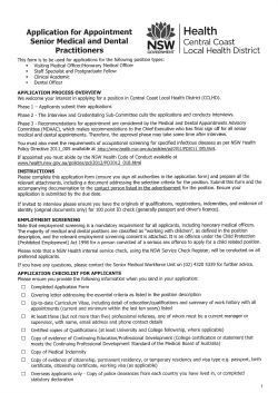 Senior medical application for appointment