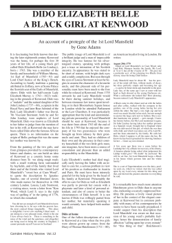 Dido Elizabeth Belle: A black girl at Kenwood