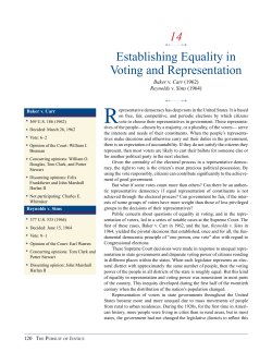 Establishing Equality in Voting and
