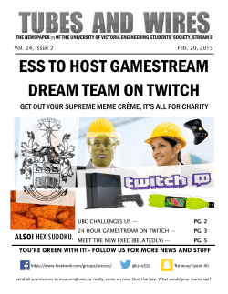 ESS TO HOST GAMESTREAM DREAM TEAM ON TWITCH