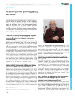 An interview with Eric Wieschaus - Development