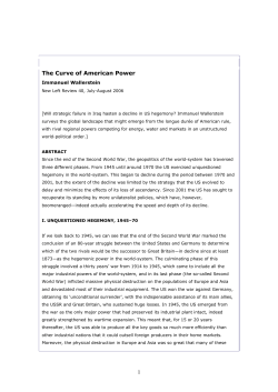 1 The Curve of American Power
