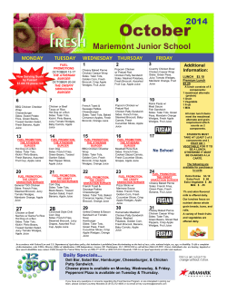 October - Mariemont City Schools