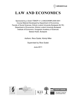 LAW AND ECONOMICS