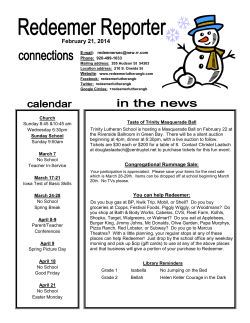 February 21, 2014 - Redeemer Lutheran Green Bay