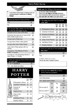 harry potter - Lancaster University