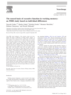 The neural basis of executive function in working memory: an fMRI