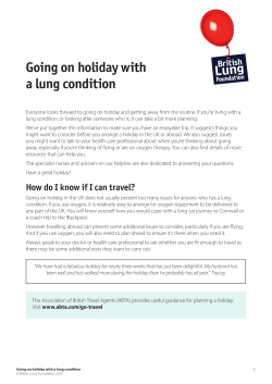 Going on holiday with a lung condition