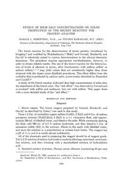 EFFECT OF HIGH SALT CONCENTRATIONS ON COLOR