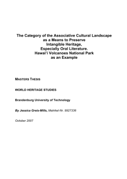 The Category of the Associative Cultural Landscape as a Means to
