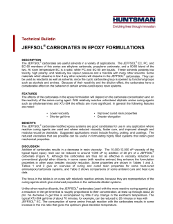 JEFFSOL&reg; Carbonates In Epoxy Formulations