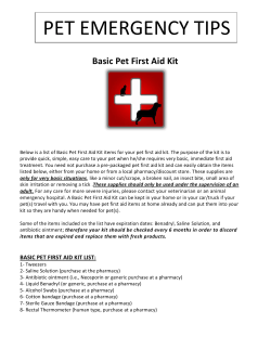 First Aid Kit List - Have a Heart Animal Hospital