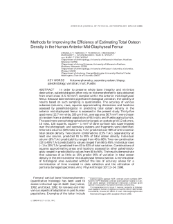 Methods for improving the efficiency of estimating total osteon