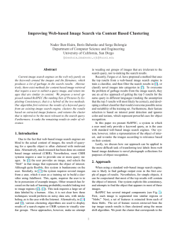 Improving Web-based Image Search via Content