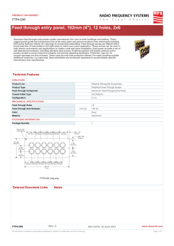 Feed through entry panel, 102mm (4"), 12 holes, 2x6